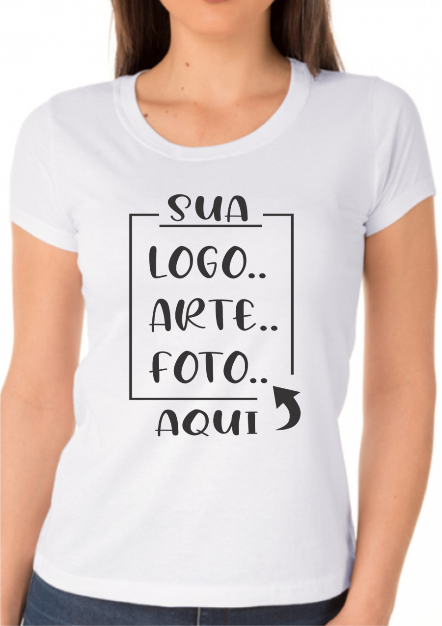 Camiseta Branca Personalizada Tecido Poliéster 4x0 Sublimação em Cores ...