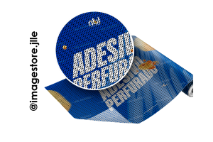 Impressão de Adesivo Vinil Perfurado Adesivo em vinil PVC Perfurado 1.50 (Largura Max) 4x0 Opcional verniz de proteção. Apenas impressão. Impressão de adesivo vinil Perfurado qualidade de até 1440DPI, largura maxima de boca 1.60m