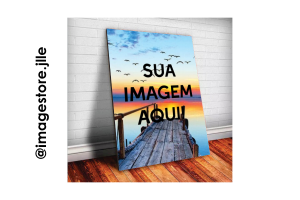 Quadro Decorativo MDF 30x40cm MDF Adesivado 30x40cm 4x0 Couchê Brilho Laser Color 1200DPI Corte laser reto Fixação com fita dupla face