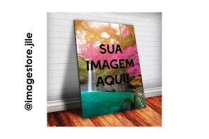 Quadro MDF Personalizado MDF Adesivado  4x0 Adesivo Vinil Impresso Corte laser reto Fixação com fita dupla face